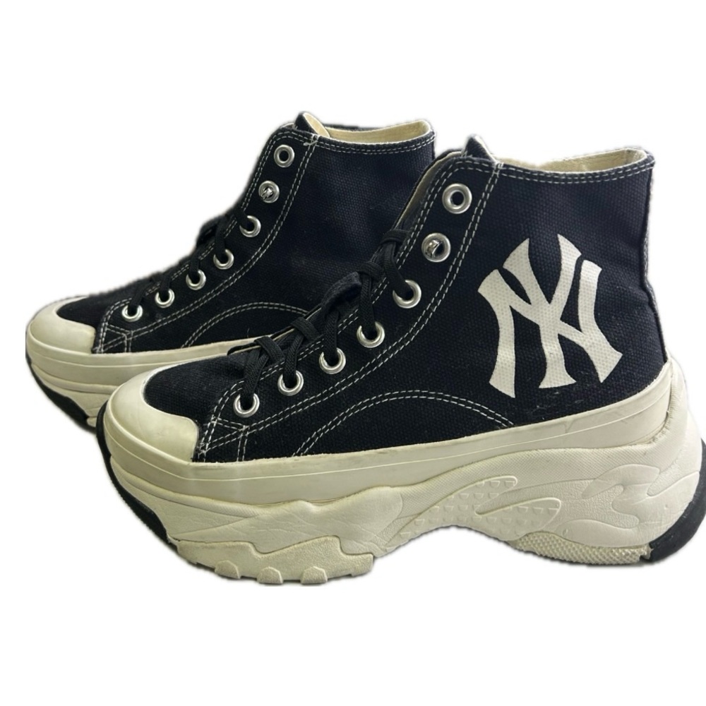 YANKEE 💯Authentic Black High-Top Sneakers USED with good condition SZ:eu38